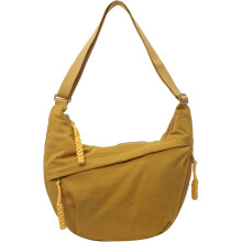 (#E, -) Women's Fashion Plain Colour Nylon Crossbody Bag 2026, New Lightweight Shoulder Crescent Bags with Wide Adjustable Strap