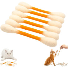 (#D, -) Wattestäbchen Katzenminze, 6er Riesen Kitten Kau Sticks Indoor, Zahnpflege Seile