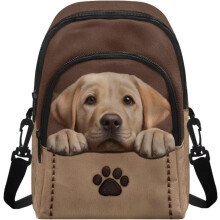 (Brown - Labrador Retriever, -) Shoulder Bag for Women Crossbody, Portable Handbags Crossbody Cell Phone Bag, Gift for Mum Wife Friends