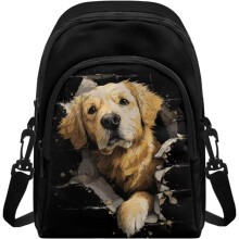 (Black and Yellow - Golden Retriever, -) Sac Bandoulière Femme, Sacs Portable Bandoulière Téléphone, Cadeau Maman Femme Amies