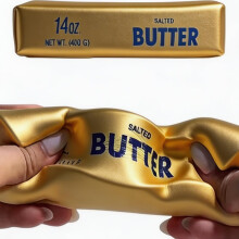 (-, Gold Butter 14Oz) Set mantequilla squishy gigante 400g jumbo realista palo grande mini blando lento fidget