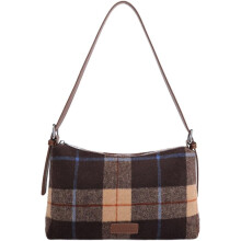 (Coffee, -) Sacs Bandoulière Tweed Femme, Vintage Écossais Automne Hiver, Cuir Tote Travail Voyage
