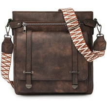 (Dark Brown, -) Fashion Crossbody Bag For Women, Shoulder Bag Soft PU Leather Handbags Purses Multi Messenger Bag Tote