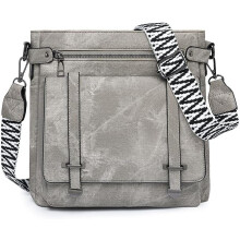 (Gray, -) Sac Bandoulière Mode Femme, Sac Main PU Souple Multi Messager Tote