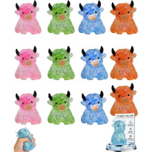 (Mixed(12pcs), -) Vaca highland purpurina squishy blando lento bolsillo mono estrés sensorial exprimir fidget amantes vacas