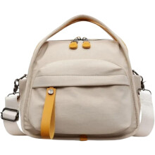 (Khaki, -) Nylon Crossbody Bags, Lightweight Waterproof Shoulder Purse Multi-Pocket Travel Handbag with Adjustable Strap