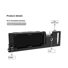 3D Printer Telefoon Tablet AIO Waterkoeler Koelmodule, 12V Dubbele Ventilatoren 4000 RPM Efficiënte Warmteafvoer EU-Stekker