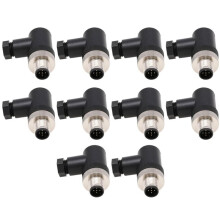 10 Stück für 5-Poligen Sensorstecker Set Wasserdichter Männlicher Stecker für Industrielle Verwendung 5P L Männlich (PG7)