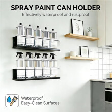Suporte de Parede para Frascos de Spray, Organizador para Latas de Aerossol e Tinta (Pacote com 2), Ideal para Garagem, Oficina e Casa.