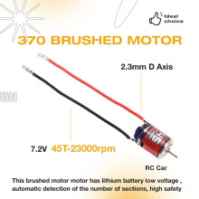 RC-Borstelmotor, 370 Hoge Koppel, Geluidsarme Motor, 45 Toeren - 23000 Tpm voor Dynamite, voor , Losi en RC-Auto'S