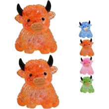 (Orange-2pcs, -) Vaca highland squishy antiestrés purpurina squishies fidget gel cristal sensorial ansiedad
