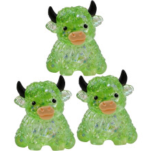 (Green-3pcs, -) Vaca highland squishy antiestrés purpurina squishies fidget gel cristal sensorial ansiedad