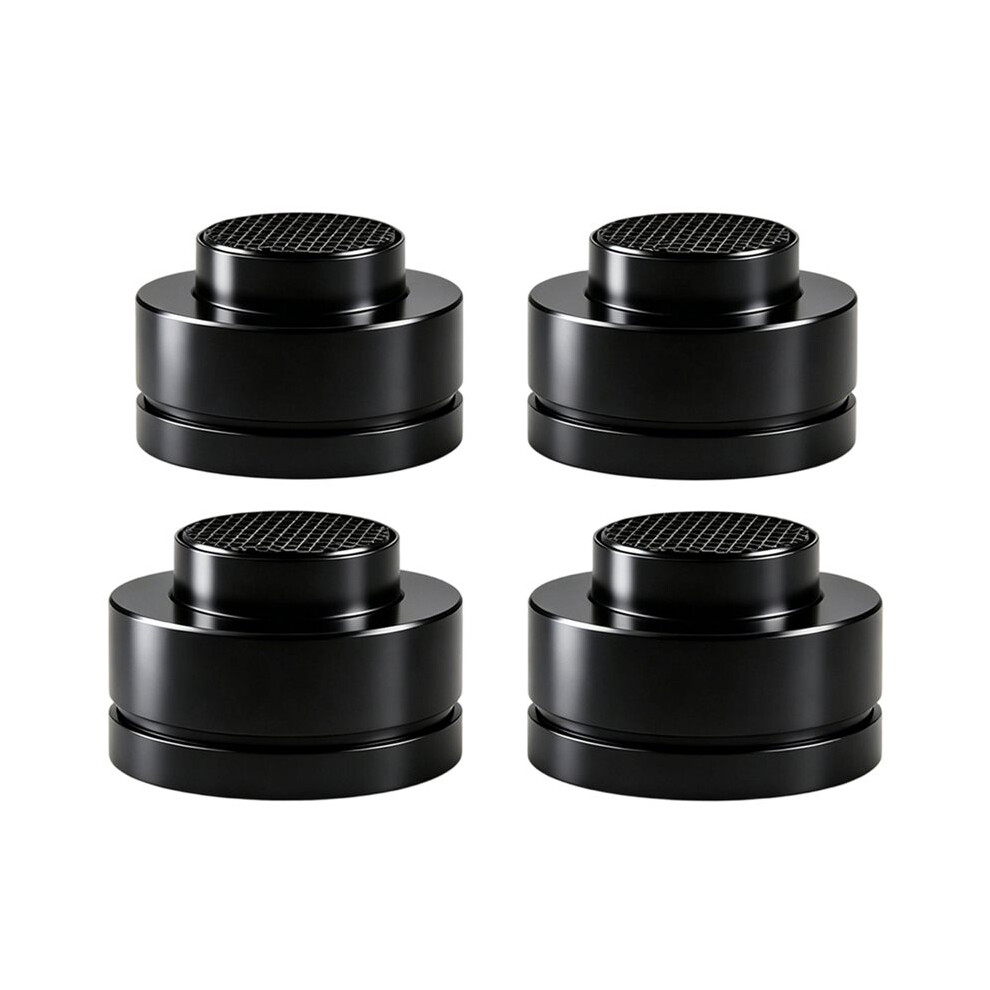 Saudism 4Pcs Aluminum Speaker Isolation Feet Steel- Shock Absorbers Damping Pads Capacity Audio Equipment Spikes