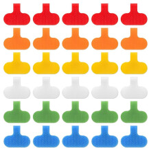 30 PCS Cable Labels Cord Labels Multi-Color Write Wire Labels Tags for Cable Management and Identification