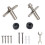 360 Degrees Conceal Pivot Hinge Set for Wood Slats Screen Partition Divider 1