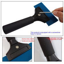 Rubber Blade Scraper with Metal Handle for Car Window Cleaning and Ice Removal
