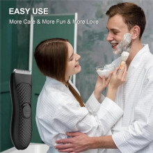 Men'S Electric Groin Hair Trimmer Pubic Hair Removal Intimate Areas Body Grooming Clipper Epilator Rechargeable Shaver