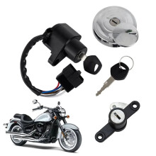 Ignition Tank Cap Cushion Lock Kit 27005-0032 51049-5001 for Vulcan 900 Custom VN900 2007-2024