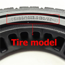 Pneu Maciço 255x80 de 10 Polegadas (10x3.0) para Patinete Elétrico, Pneu Alveolar À Prova de Explosão, Pneu Vazado 80/65-6