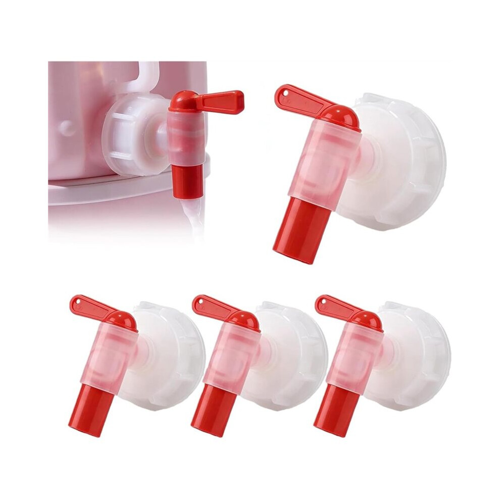 4-Pack Faucet Dn61 61Mm Horticultural Plant Nutrient Solution Faucet Red White Plastic Faucet Outdoor Garden Faucet 4712970369815