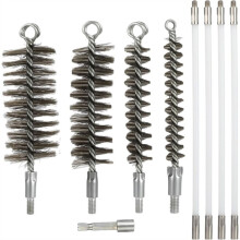 50" Pipe Cleaning Brush Set with 4 Flexible Rods,M8 Threaded Chimney Brush with Stainless Steel Bristles,Strong Cleaning