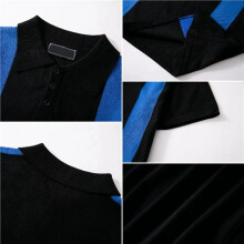 Herrenmodehemden, Vintage-Streifenstrickhemden, Lässige Slim-Fit-Golfhemden Schwarz M