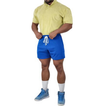 Pantalones Cortos Deportivos para Hombre, Ideales para el Gimnasio o para Entrenar. Azul M