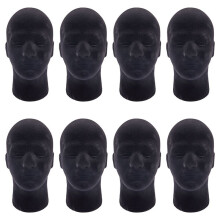 8X Male Foam Mannequin Manikin Model Wigs Glasses Cap Display Stand Black