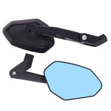 Carbon Fiber Motorcycle Aluminum Foldable Rearview Mirror Adventure Adjustable Side Mirrors