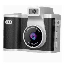 Caméra Numérique Rétro 1080P Enregistreur Vidéo avec Lumière LED, Écran IPS de 0,96 Pouce, Caméra Numérique Portable Noire