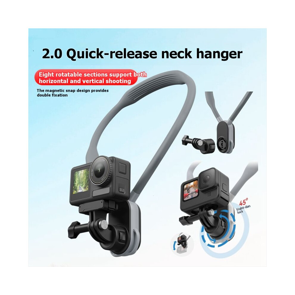 Quick Release Silicone Neck Mount Hold Strap For Hero Osmo Action And Other Action Cameras 4713559262541