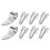 8 St Gitarr Tumfingerspel Gitarrplock i Rostfritt Stål med Plastfodral för Elgitarr Bas Ukulele (Silver) 1