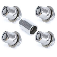 4 Écrous + 1 Clé - Écrous Antivol de Roue de 33 mm de Hauteur - M12 X 1,5 - Compatible pour 2001-2023 - Remplace la Référence 00276-00900