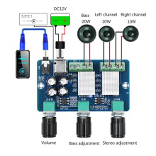 Carte D'Amplificateur de Puissance Numérique 12 V pour XH-A355 YDA138-E Audio AMP 2.1 Amplificateur de Basses et Subwoofer AMP 10 W X 2 + 20 W