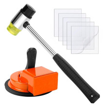 Floor Gaps Fixer Tool Kit with Suction Cup, Rubber Mallet & 5 Reusable Sticky Pads for Laminate and Vinyl Repair Kit