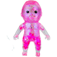 (03pink, 10cm) Bebés purpurina squishy blando maleable lento sensorial fidget ansiedad alivio mono exprimir escritorio