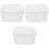 3Stk Lunchbox Transparent Kunststoff Für Büro Und Picknick 3