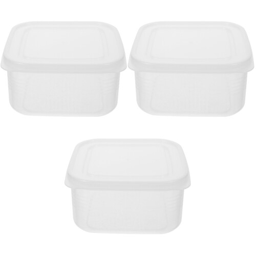 3Stk Lunchbox Transparent Kunststoff Für Büro Und Picknick 2