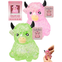 (2pcs Set1, -) Vaca highland purpurina squishy antiestrés 4 uds mono ganado exprimir lento rebote fidget brillante alivio escritorio