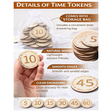 150 Pcs Wooden Screen  Tokens with Bags, Behavior Incentives Coins for Classroom Home, Behavior Management Tool