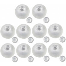 (6cm White, 10pcs) 10 uds pieles globos squishy DIY vacías 4cm transparente goma elástica rellenable sensorial exprimir kit lento manualidad