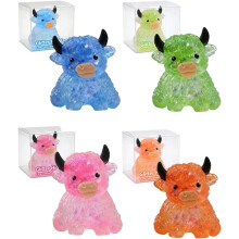 (4-pcs, -) Vaca highland purpurina squishies fidget suave lento antiestrés canasta Pascua relleno amantes vacas escritorio regalo