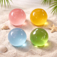 (Color Mixing-4pcs, -) Mix bolas estrés aceite coco 4 uds 6cm nuevo lento no pegajosa sin olor exprimir fidget oficina estudio sensorial