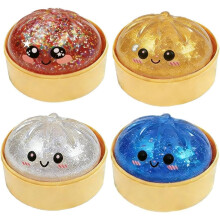 (Mix Color, -) Dumpling pehmo stressinlievityspallo höyrytyslaatikolla - uusi puristus fidget rentoutus lahja, valkoinen