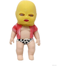(Headwear (Yellow), -) Muñeca fea mona squishy suave lento rebote ventilación relajación estudio viaje oficina fiesta diario B