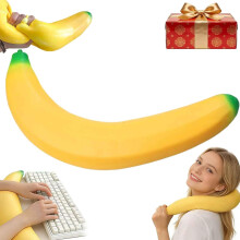 (Yellow, -) Plátano jumbo squishy fidget fácil exprimir gigante elástico espuma suave alivio escritorio accesorio escuela amarillo