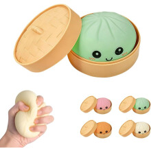 (Green, -) 2026 dumpling puristuslelu – pehmeä hitaasti nouseva mysteeri stressipallo, sensorinen fidget kotiin/toimistoon