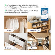 Moisture Absorbers Packets 10 Pack, Dehumidifier Bags for Closet, Unscented Hanging Humidity Absorber in Wardrobes