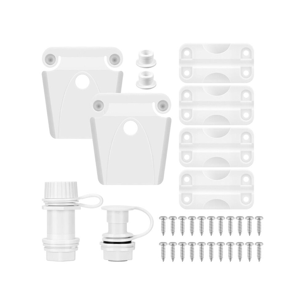 Cooler Replacement Parts Kit For Igloo, Ice Chest Plastic Hinges, Posts, Drain Plug, Cooler Parts 6032603708889