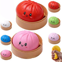 (Red-pink-2pc, -) Obří mystery knedlíkový mačkací – 4 palce jumbo protistresový míček, měkké mačkací těsto pro odměny do třídy